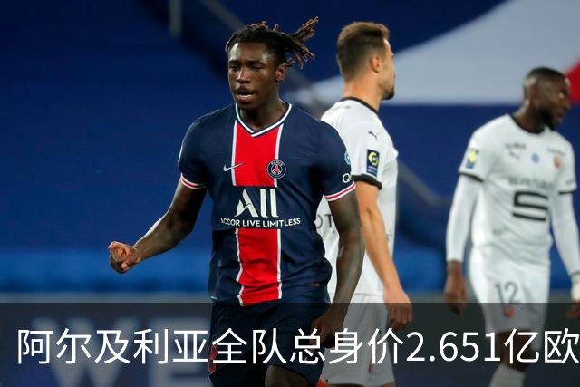 阿尔及利亚全队总身价2.651亿欧，26名球员中马扎的4500万欧最高